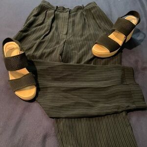 Lauren Ralph Lauren Cuffed 100% Silk Dress Pants
